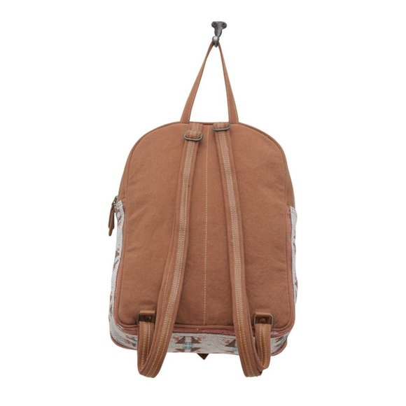 Hair-On Leather & Canvas Backpack-Myra Bag Tori Backpack Travel Bag main image 3
